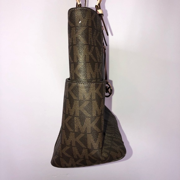 Michael Kors MK patterned brown bag - Picture 6 of 11
